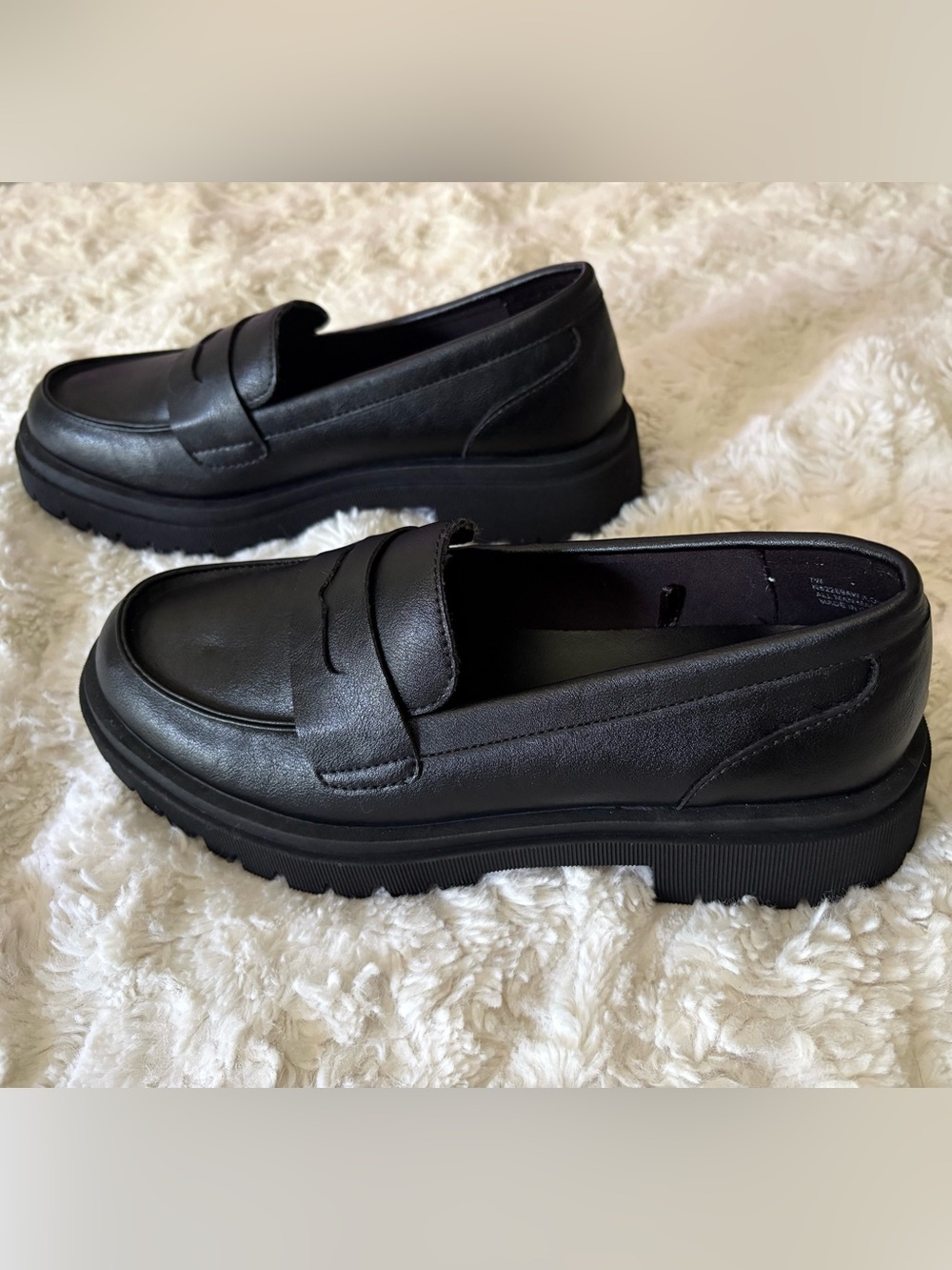 Seychelles Black Platform Loafers